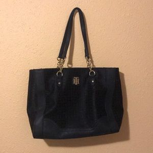 Tommy Hilfiger black medium tote purse